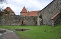 Stone wall of Trakai Castle,Lithuania Royalty Free Stock Photo