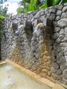 Stone Wall Water Fountain Royalty Free Stock Photo