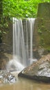 Stone wall waterfall Royalty Free Stock Photo