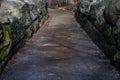 Stone Walled Path Royalty Free Stock Photo