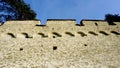 Stone walll texture horizontal of castle in Lucerne Royalty Free Stock Photo