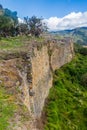 Stone walls at Kuelap ruins, northern Pe