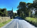 Stone walls, and old cottages on, Hardisty Hill, Blubberhouses, UK Royalty Free Stock Photo