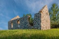 The remaining stone walls of Bethlehem Lutheran Church in Saskatchewan