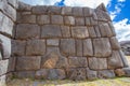 The stone walls of Sacsayhuaman. Cusco, Peru Royalty Free Stock Photo