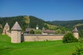 Panoramic view of the sucevita monastery,bucovina-romania