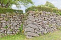 Stone walls of Tanabe Castle in Maizuru, Japan