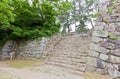 Stone walls of Yoshida Castle, Aichi Prefecture, Japan Royalty Free Stock Photo