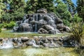 Stone watefall fountain Royalty Free Stock Photo