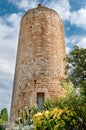 Stone water tower, Peratallada, Spain Royalty Free Stock Photo