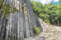 Stone waterfall natural landmark in Slovakia