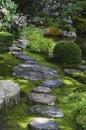 Japanese garden in Jikko-in Temple, Japan Royalty Free Stock Photo