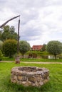 stone well in the historical park of Sula, Belarus Royalty Free Stock Photo