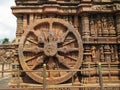 A stone wheel of Konark Sun Temple in india ... Royalty Free Stock Photo