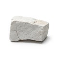 Stone on a white background light gray in color with visible Royalty Free Stock Photo