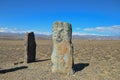 Stone women in Altai. Stone statues in Altai. Idols of the culture and religion of the nomads of the Turks