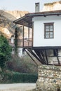 Stone-wood architecture of the old Melnik in Bulgaria Royalty Free Stock Photo