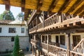 Stone-wood architecture of the old Troyan Monastery, Bulgaria