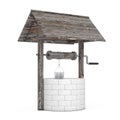 Stone and Wood Water Well. 3d Rendering Royalty Free Stock Photo