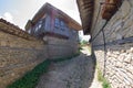 Stone-wooden architecture Bulgarian village Royalty Free Stock Photo