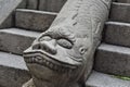 Stone work of a mythological animal face