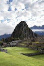 Stone Works Machu Picchu Peru And Peak Huayna Picchu Royalty Free Stock Photo