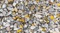 Stone yellow dray diffirent quartz sand background top view round