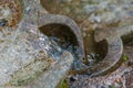 Stone Zen water cascade close up detail Royalty Free Stock Photo