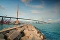 Stonecutters Bridge Hong Kong Royalty Free Stock Photo