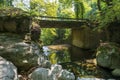 Stoned bridge in Pelion forest Royalty Free Stock Photo
