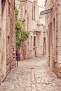 Stoned street in historic Trogir, Croatia