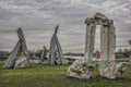 Stonehenge on Ada Ciganlija, Belgrade.