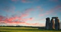 Stonehenge against a purple blue sky Royalty Free Stock Photo