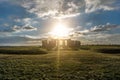 Stonehenge against the sun, Wiltshire, England Royalty Free Stock Photo