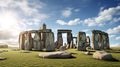 Stonehenge 3d Rendering In Unreal Engine With Op Art Style
