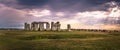 Stonehenge - August 07, 2018: Ancient monument of Stonehenge, England