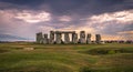 Stonehenge - August 07, 2018: Ancient monument of Stonehenge, England