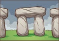 Stonehenge cartoon background illustration