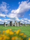 Stonehenge with dramatic sky in England Royalty Free Stock Photo