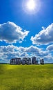 Stonehenge with dramatic sky in England Royalty Free Stock Photo