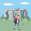 Stonehenge england landmark design vector illustration