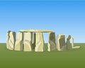 Stonehenge famous prehistoric monument consists of ring standing stones