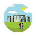 Stonehenge icon isolated on white background. Vector illustration