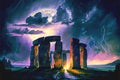 Stonehenge illustration Royalty Free Stock Photo