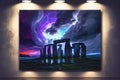 Stonehenge illustration Royalty Free Stock Photo