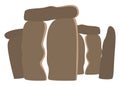 Stonehenge, illustration, vector Royalty Free Stock Photo