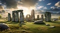 Stonehenge Landscape Hd Wallpaper: Organic Stone Carvings And Grandiose Architecture