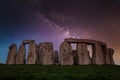 Stonehenge at Night Under a Galaxy of Stars