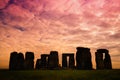 Stonehenge, one of the wonders of the world and the best-known prehistoric monument in Europe, located in Wiltshire, England Royalty Free Stock Photo