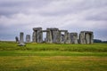 Stonehenge prehistoric monument on Salisbury Plain in Wiltshire, England, United Kingdom, September 13, 2021. A ring circle of hen Royalty Free Stock Photo